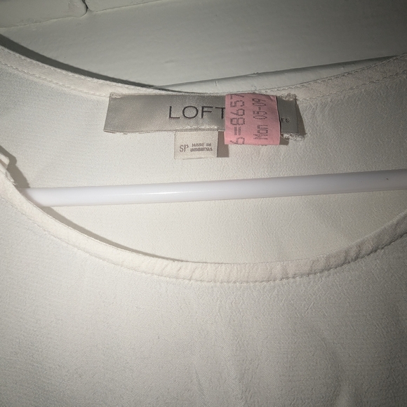 LOFT Cream Textured Blouse - Picture 2 of 3